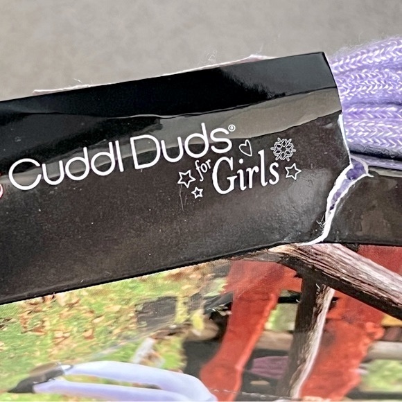 NWT Cuddl Duds Young Girls Lavender Purple Ribbed Sweater Tights, Small/Medium - Picture 8 of 12